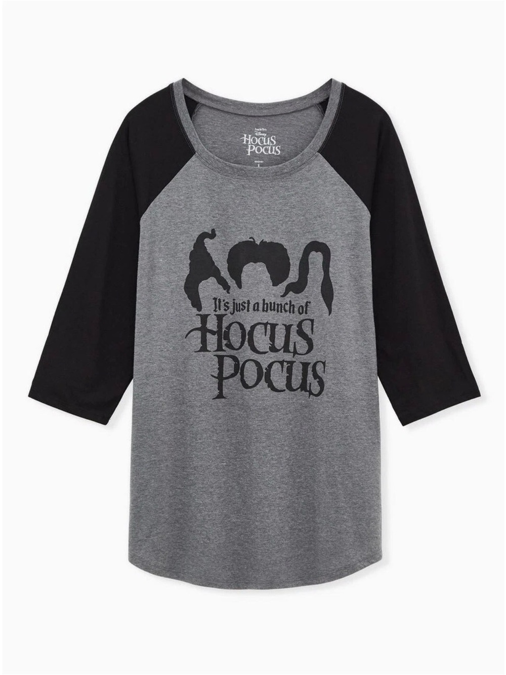 PreLoved Torrid Disney Hocus Pocus Raglan Graphic T-Shirt 3/4 Sleeve 3 22/24 3X
